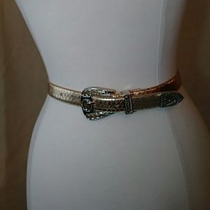 FOB Trading gold snakskin belt-sz S (308 x 3/4 in)